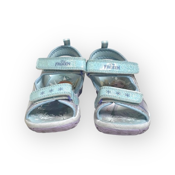Disney 𖠌 Frozen Elsa Ana Princess Toddler Sandals 𖠌 Lilac Light Blue 𖠌 10 𖠌 - Picture 8 of 16